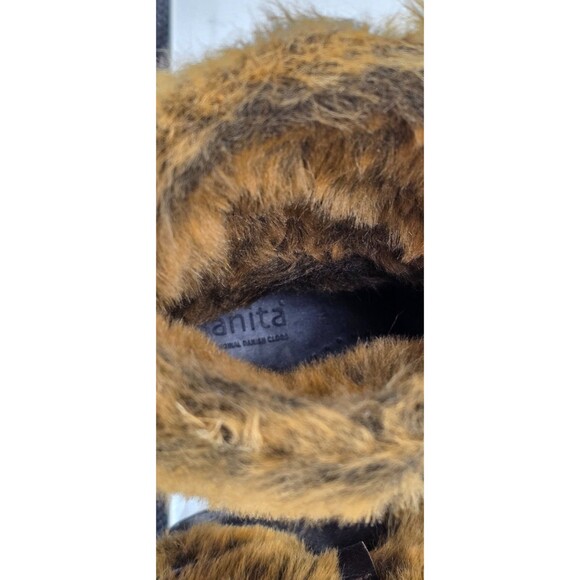 Sanita Wixen Winter Boots Leather Fur Danish Clog Brown Yeti Rare Women 39 | 8.5 - Picture 9 of 12